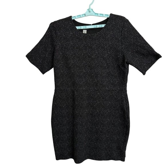 Simply Styled Black Speckled Short Sleeve Dress Size XLP Career Capsule Academia - Picture 2 of 5